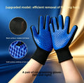 Pet Grooming Gloves – Silicone Hair Removal & Massage (Pair) Pet Grooming Gloves PLUSH A pair of blue XXL