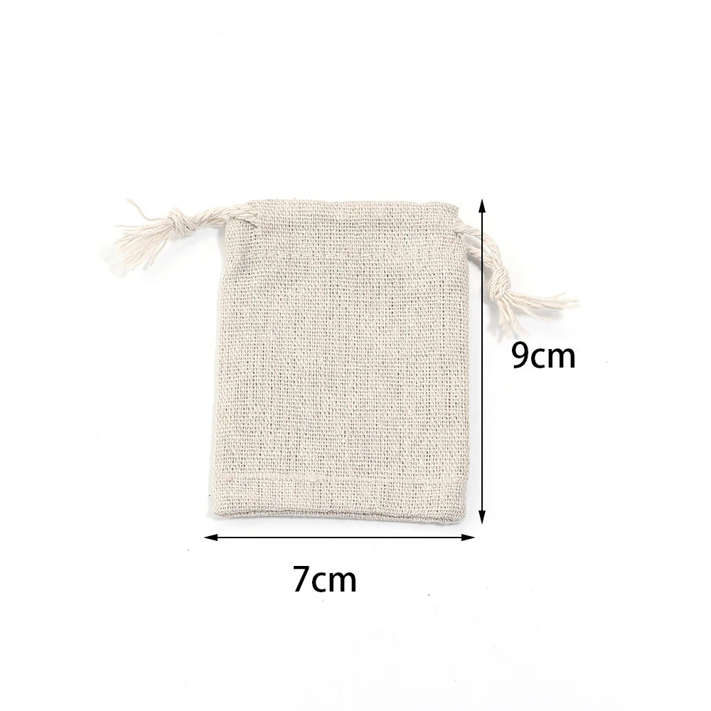 Jute Linen Drawstring Bags – Jewelry & Gift Pouches 5-10pcs Jewelry Gift Pouches PLUSH 7x9cm 10pcs