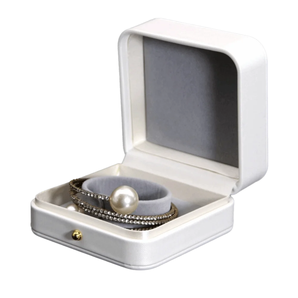PU Leather Jewelry Gift Box White Flannel Lining – 4 Sizes Jewelry Gift Box PLUSH Bracelet