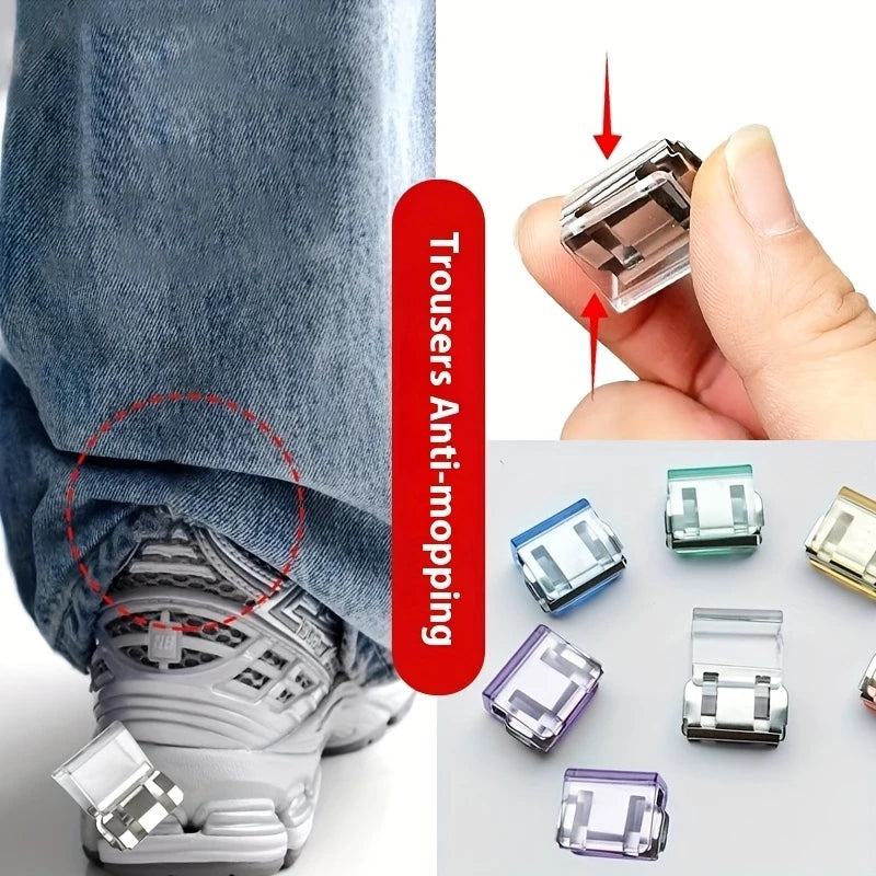 10pcs Invisible Leg Shortening Clips – No-Sew Hem Adjuster Clothing Hem Clips PLUSH