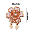 Camellia Flower Button Covers – Rhinestone Cufflinks Women Button Cover Cufflinks PLUSH Pink 1PC