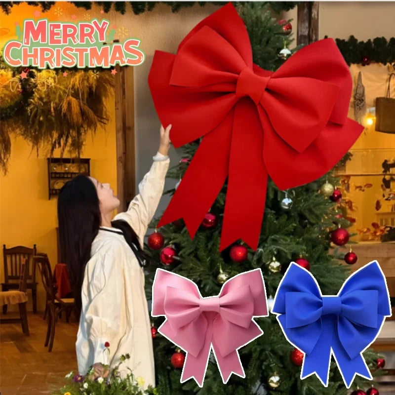 Large Decorative Bow – Christmas Tree Topper, Door & Party Décor Decorative Bow PLUSH