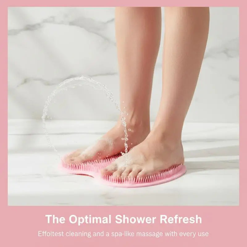 Shower Foot Scrubber Mat – Wall Mounted Non-Slip Exfoliator Foot Scrubber Mat PLUSH