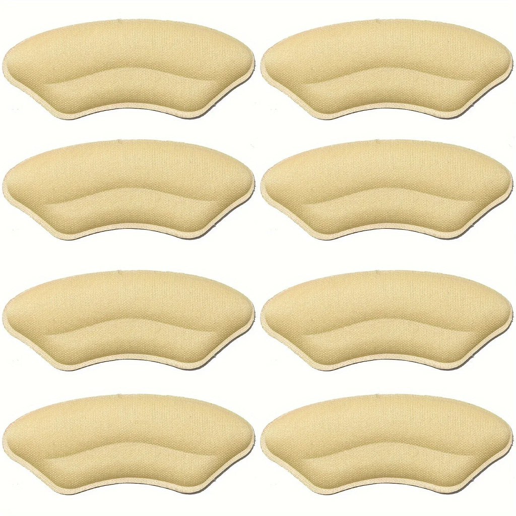 8-Pack Memory Foam Heel Pads – Self-Adhesive Shoe Inserts Heel Inserts PLUSH Beige 8pcs (4 pairs) 0