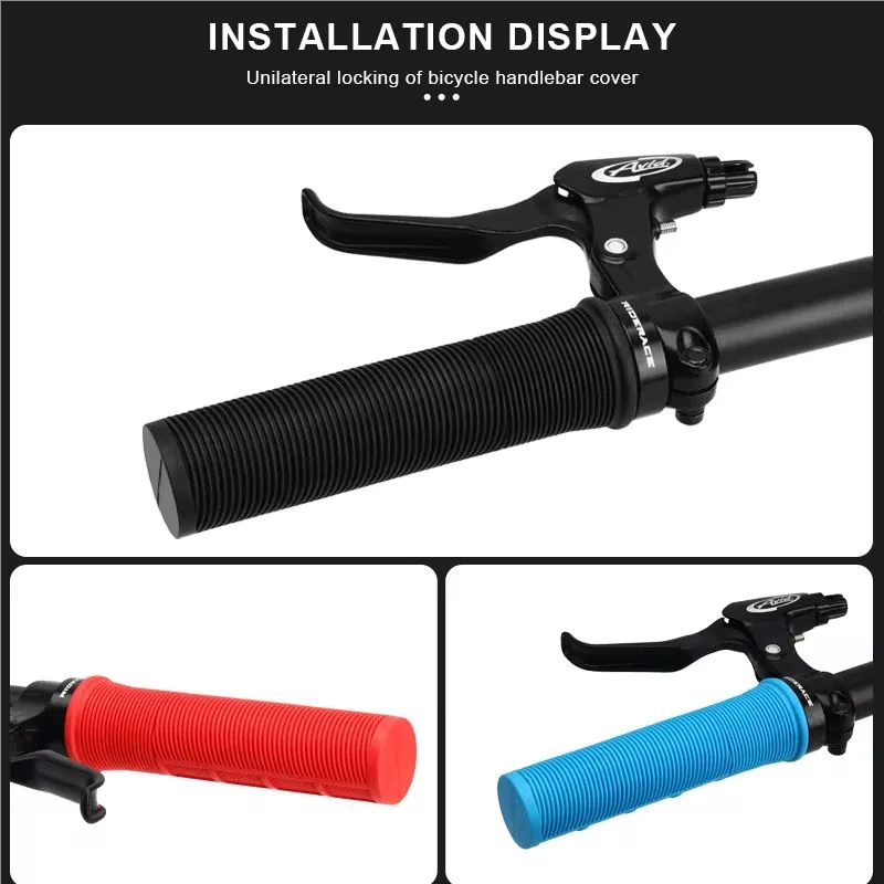 RIDERACE Lock-On MTB Handlebar Grips – Ergonomic TPR Non-Slip Bike Handlebar Grips PLUSH