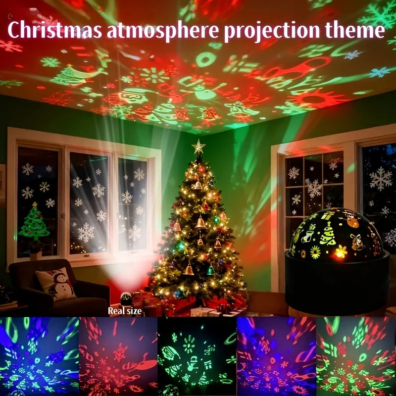 2-in-1 Christmas RGB Night Light | Music Rhythm Color Change USB Christmas Night Light PLUSH