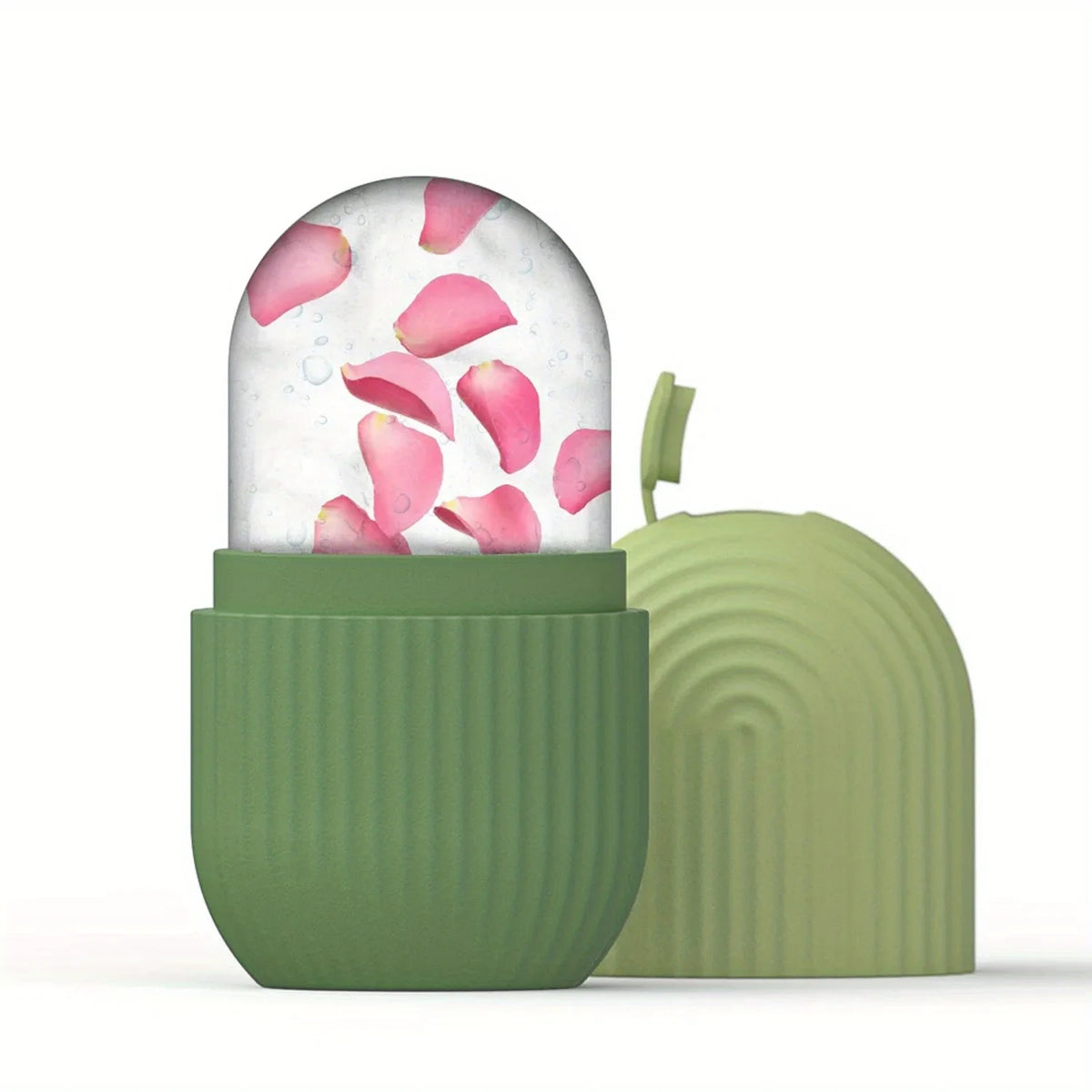 Silicone Ice Ball Face Massager Roller – Lifting & Contouring Face Massager Roller PLUSH Green