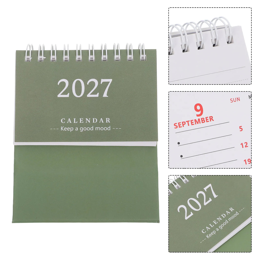 Mini Desktop Flip Calendar 2027 – Small Standing Desk Organizer Desk Flip Calendar PLUSH Default Title