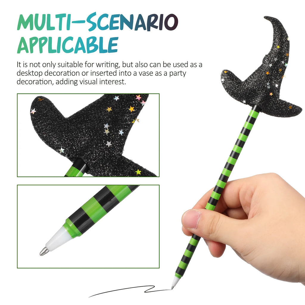 18pcs Holiday Novelty Ballpoint Pens – Witch, Broomstick & Star Novelty Ballpoint Pens PLUSH