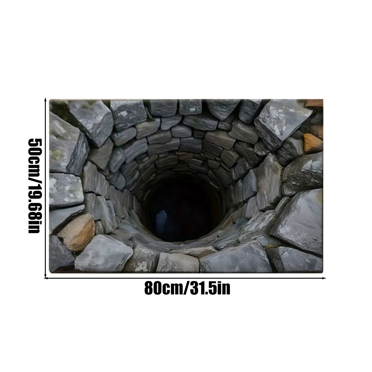 3D Optical Illusion Rug – Cave Hole Floor Mat | Novelty Decor Optical Illusion Rug PLUSH 50x80cm L Type D