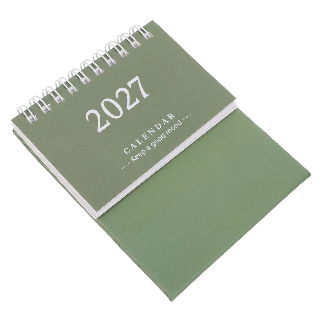 Mini Desktop Flip Calendar 2027 – Small Standing Desk Organizer Desk Flip Calendar PLUSH