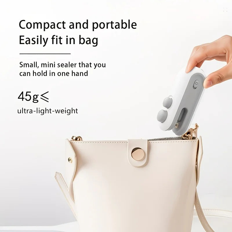 USB Handheld Mini Vacuum Sealer – Rechargeable Food Freshness Mini Vacuum Sealer PLUSH