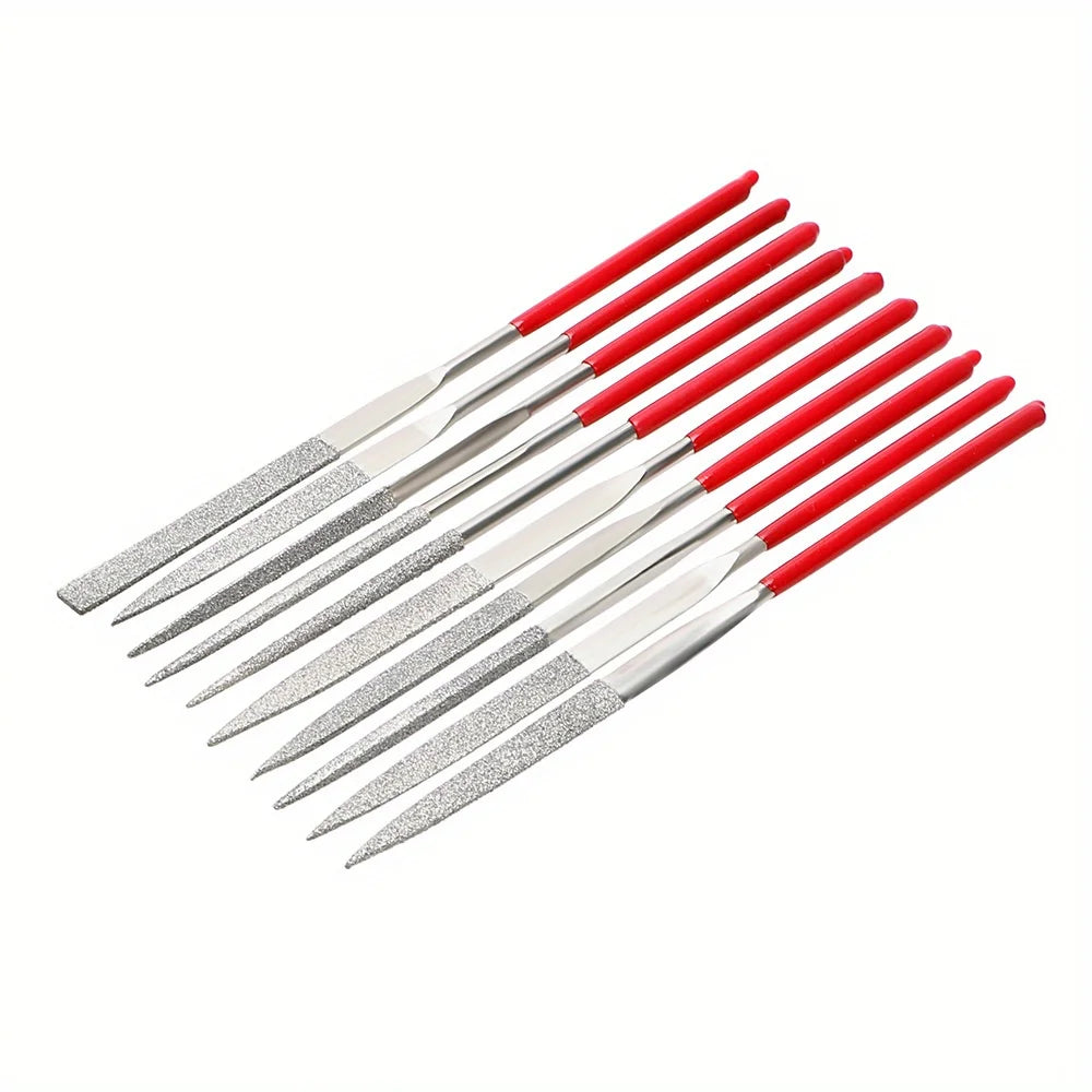 10Pcs Diamond Needle File Set – Jewelry Metal Wood Craft Tool Diamond Needle File Set PLUSH