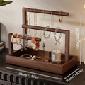 Solid Wood Bracelet Stand – Multi-Layer Jewelry Organizer Jewelry Display Stand PLUSH 3 strokes
