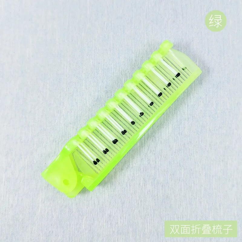 Portable Folding Hair Comb – Anti-Static Travel Comb Travel Hair Comb PLUSH Green B