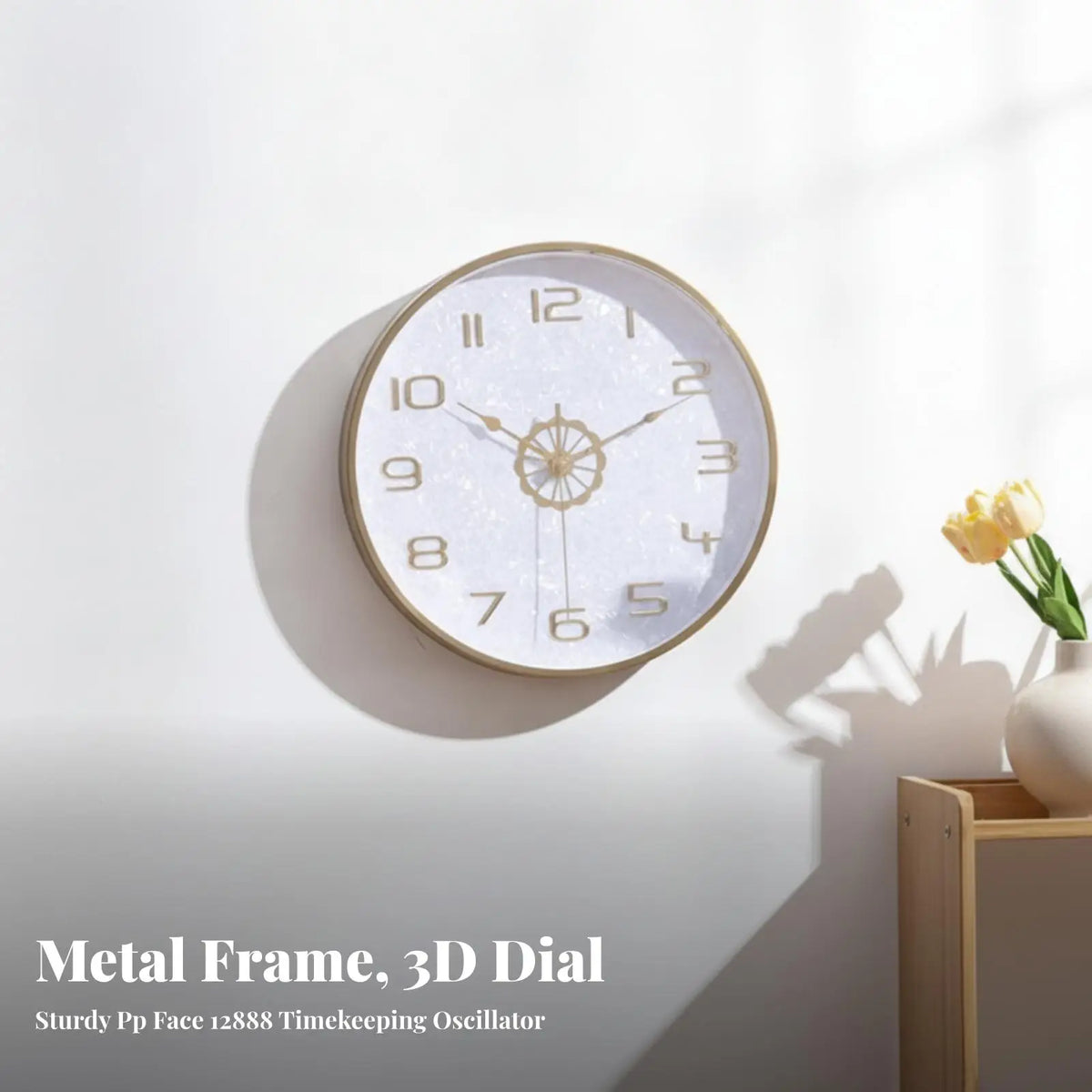 35cm Silent Glow Sound-Activated Analog Wall Clock Wall Clock PLUSH