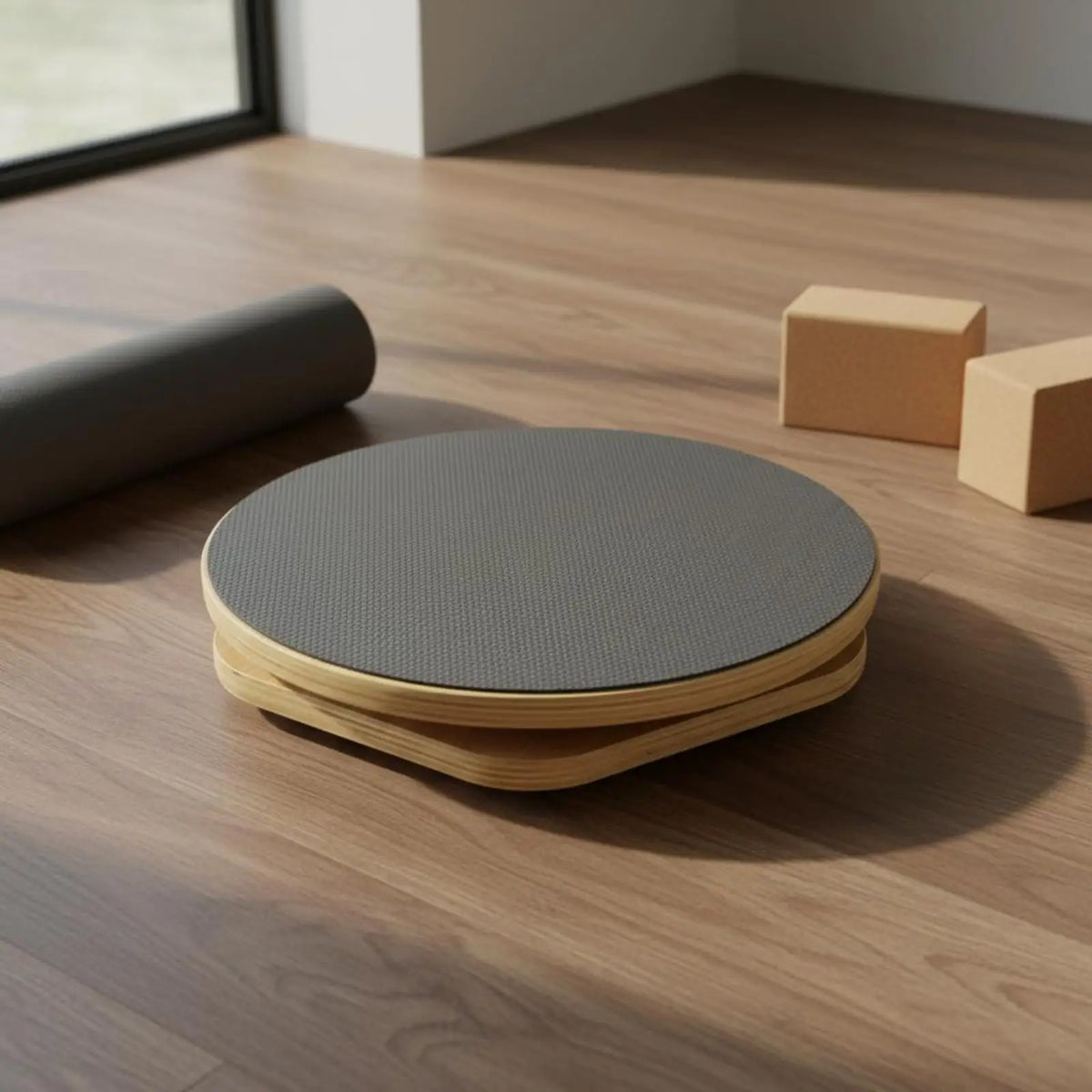 Tooyful Wooden Pilates Rotation Disc – Portable Swivel Board Balance Swivel Board PLUSH