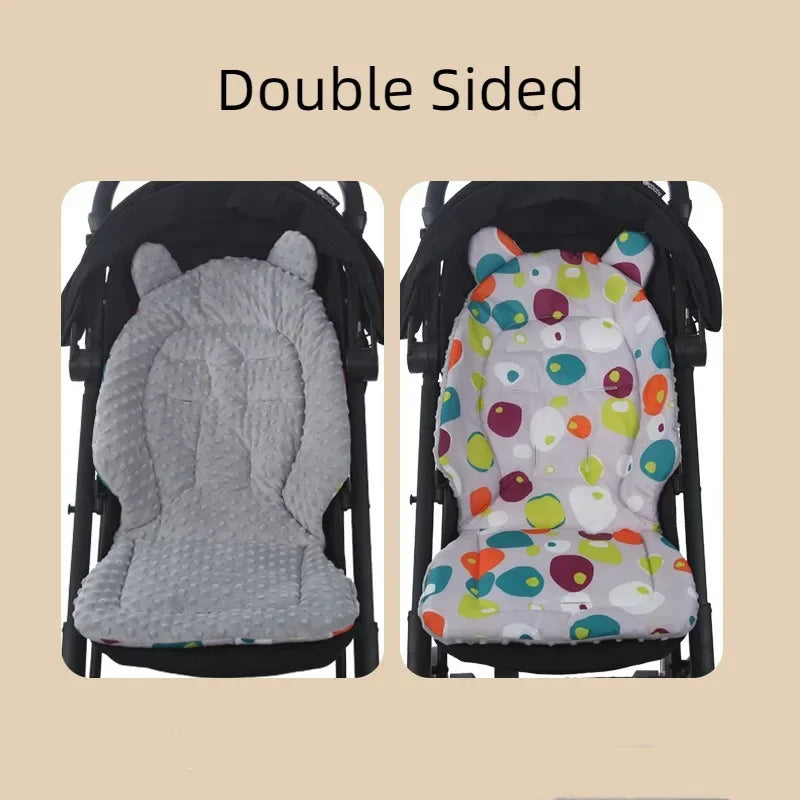 Baby Stroller Seat Pad – Double-Sided Cotton Infant Cushion Stroller Seat Pad PLUSH