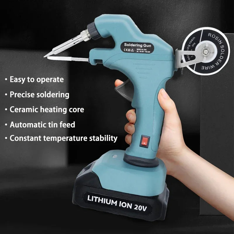ZWINCKY Cordless Soldering Iron Gun for 18V Li-Ion Battery Cordless Soldering Iron PLUSH