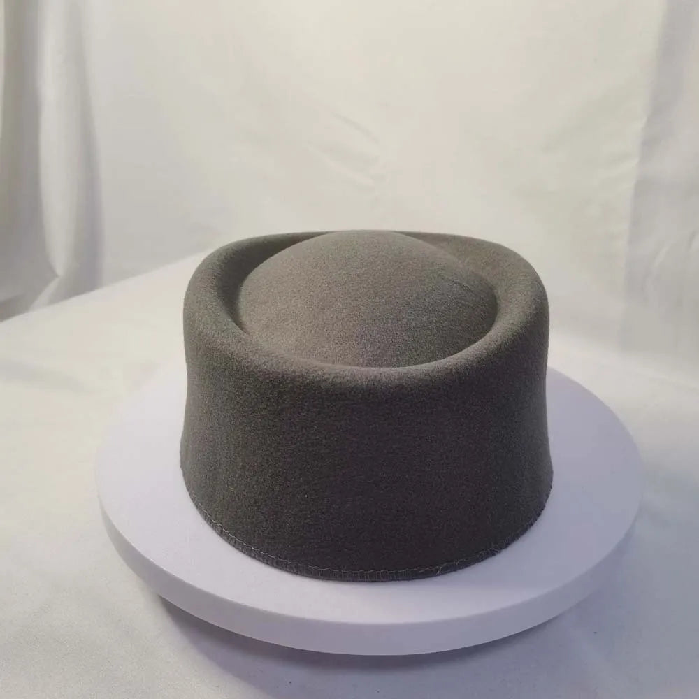Vintage Pillbox Hat – French Stewardess Formal Hat for Women Pillbox Hat PLUSH
