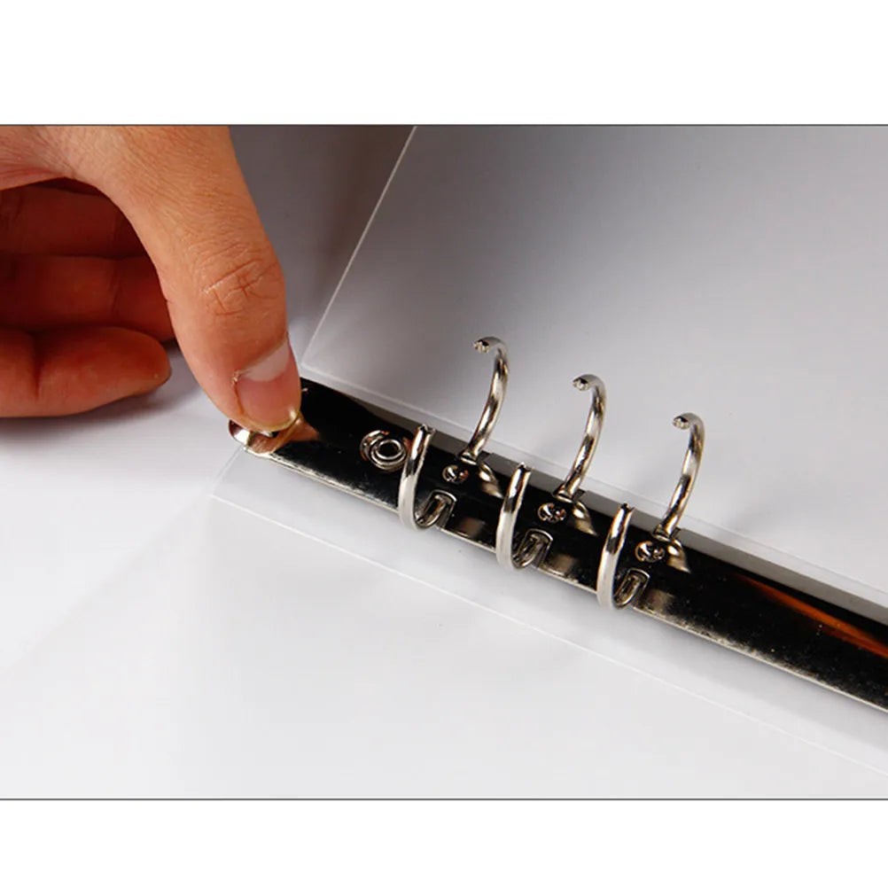 A6 Semi-Transparent PP File Folder Binder with Elastic Band Plastic File Binder PLUSH