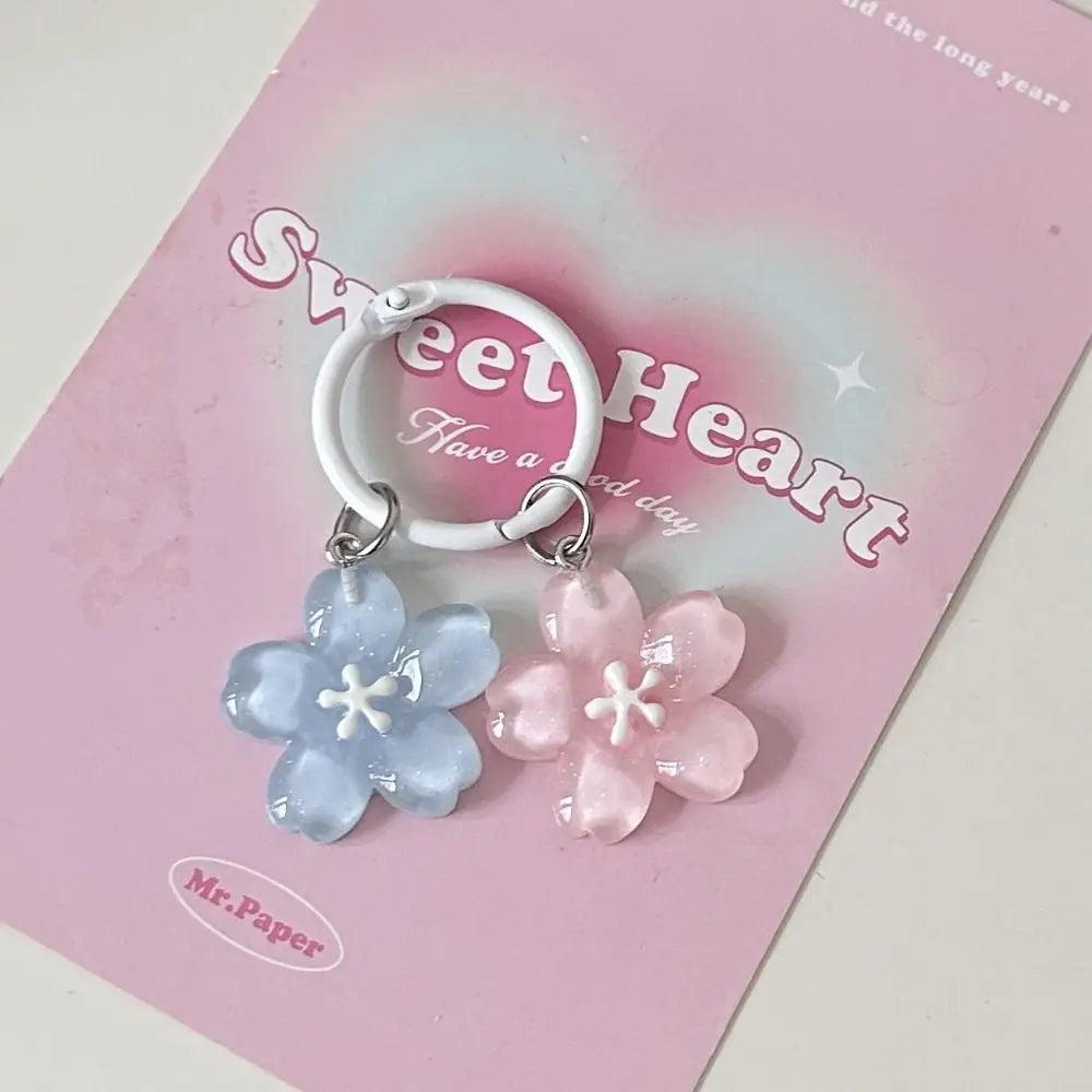 Sakura Cherry Blossom Resin Keychain – Kawaii Flower Pendant Flower Keychain PLUSH style 1