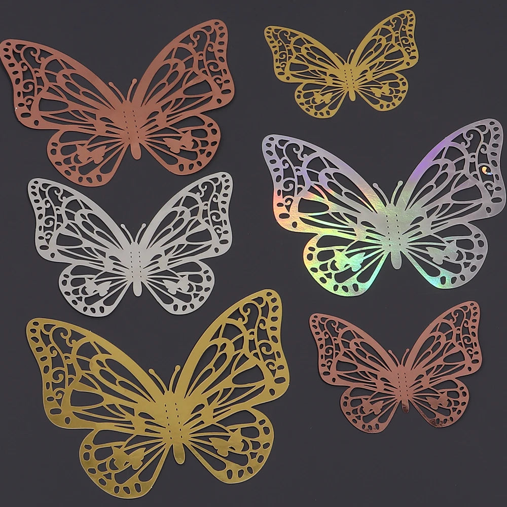 3D Hollow Butterfly Wall Stickers – DIY Home & Party Decor Wall Sticker Decals PLUSH