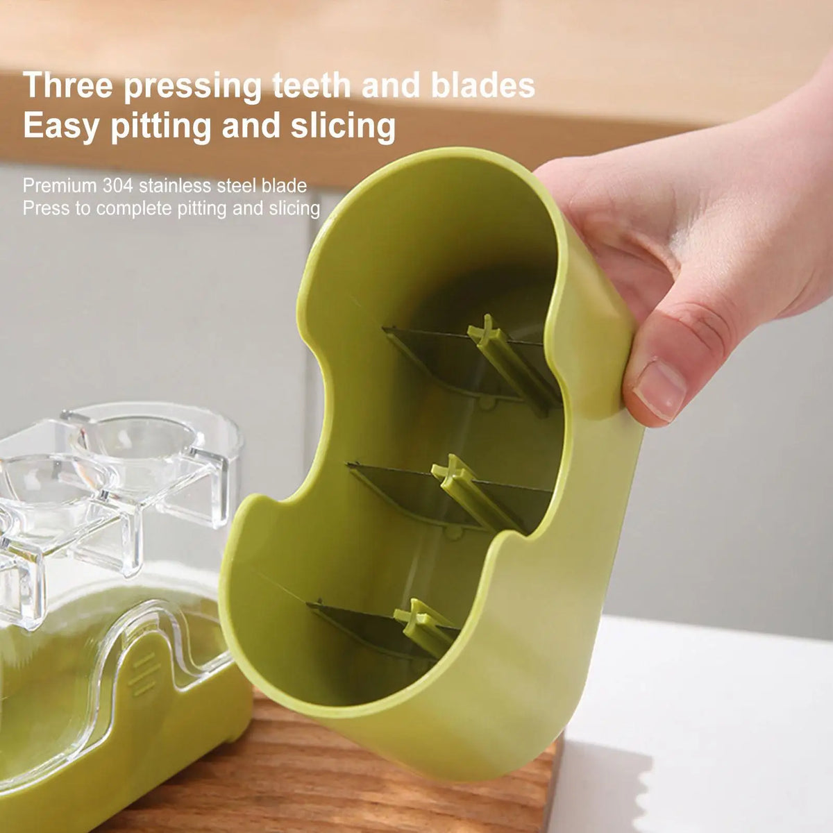 3-Hole Cherry & Olive Pitter Tool – Manual Press Pit Remover Cherry Pitter Tool PLUSH