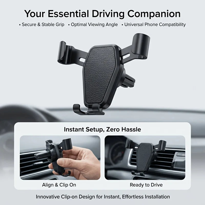Gravity Car Air Vent Phone Holder – Anti-Shake Mount Car Phone Mount PLUSH