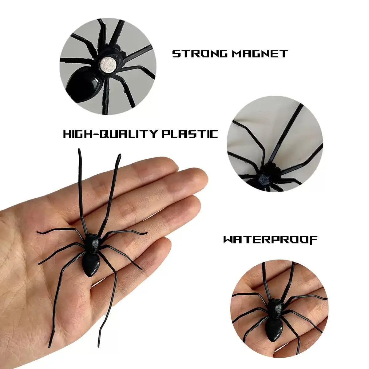 Realistic Spider Refrigerator Magnets – Halloween Prank Props Novelty Fridge Magnet PLUSH
