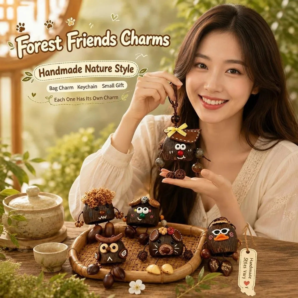Handmade Fruit Pod Fairy Doll Pendant – Wooden DIY Craft Kit Wooden Doll Pendant PLUSH