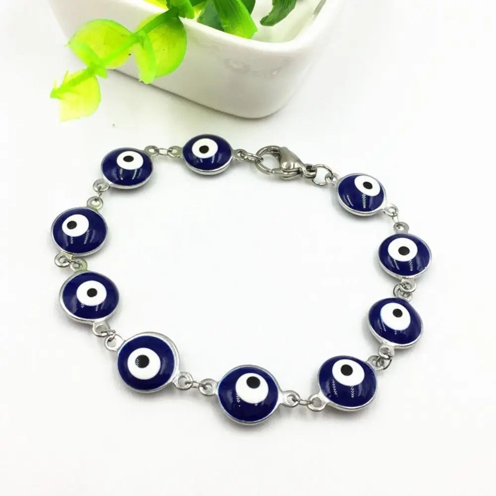 Turkish Evil Eye Charm Bracelet – Lucky Bead Friendship Bracelet Charm Bracelet PLUSH