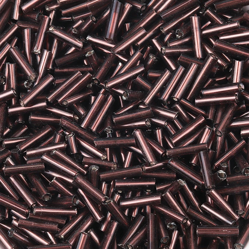 Silver Filled Glass Tube Seed Beads 10–50g | DIY Jewelry Glass Seed Beads PLUSH Wine Red 10g ab 140pcs