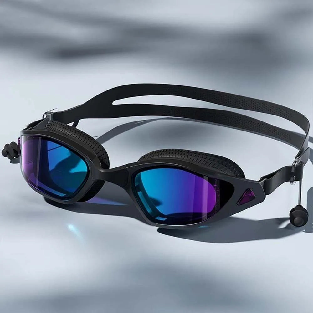 Waterproof Swimming Goggles | Big Frame, Anti-Fog, 3D Fit Swimming Goggles PLUSH Black 3
