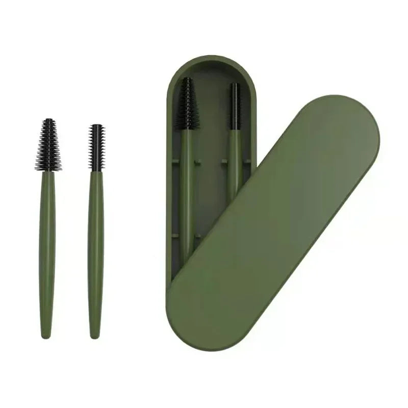 Reusable Silicone Eyelash & Eyebrow Brush Set + Storage Box Eyelash Brush Set PLUSH