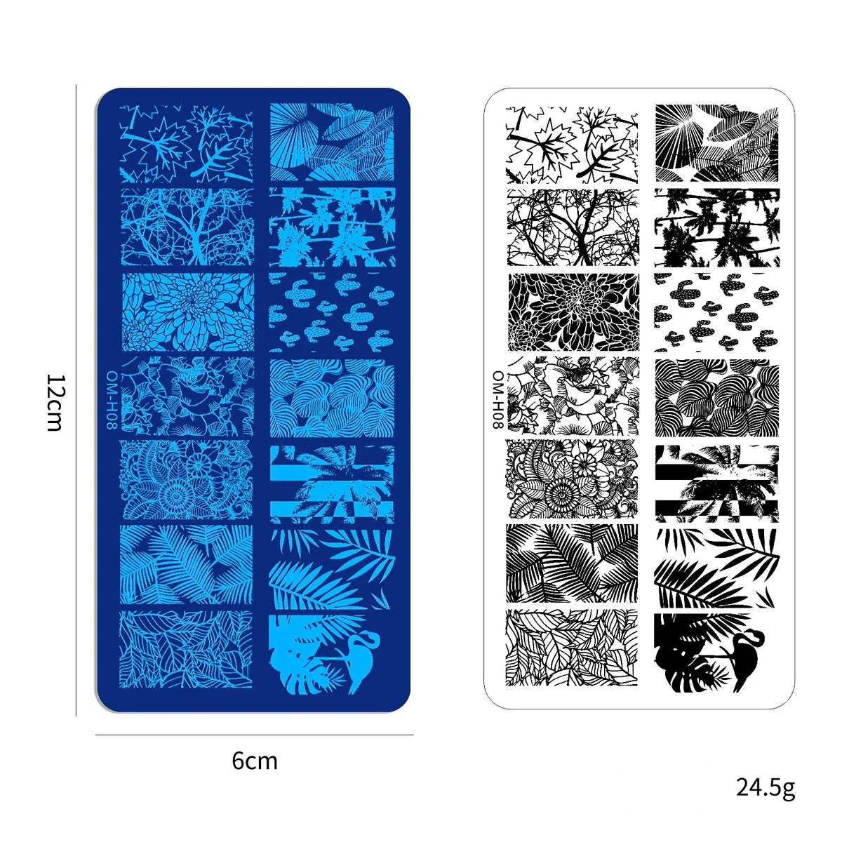 Nail Stamping Plates – Nature Animal Floral Designs 12×6cm Nail Stamping Plate PLUSH