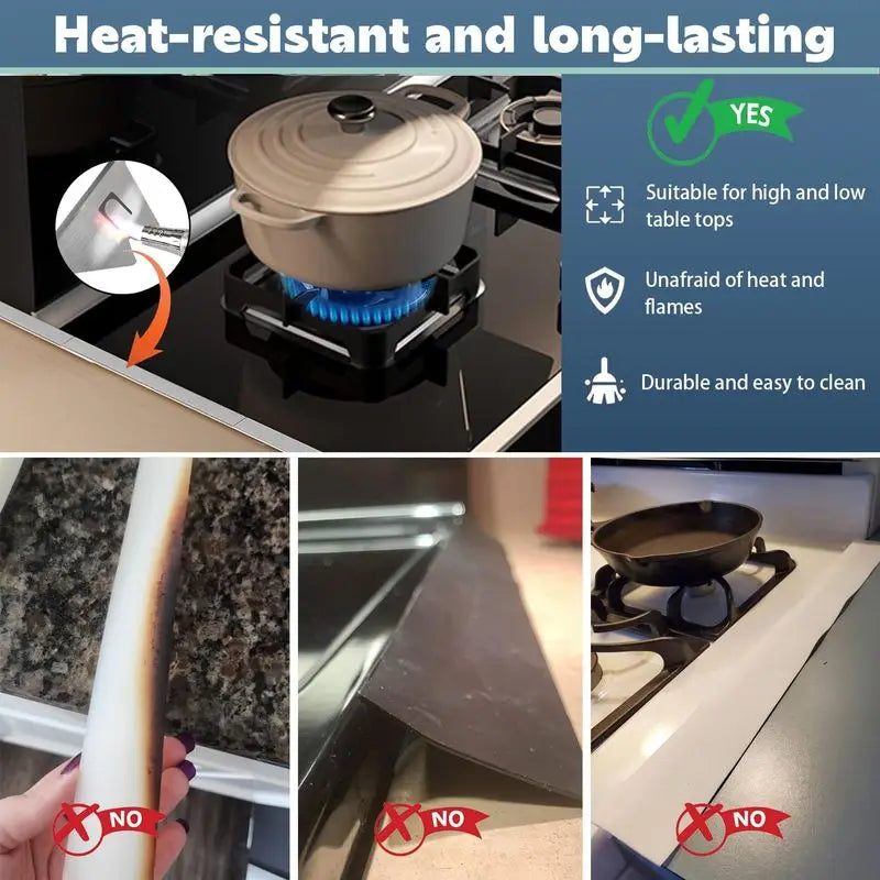 Stainless Steel Stove Gap Covers – Heat Resistant Range Trim Kit Stove Gap Cover PLUSH