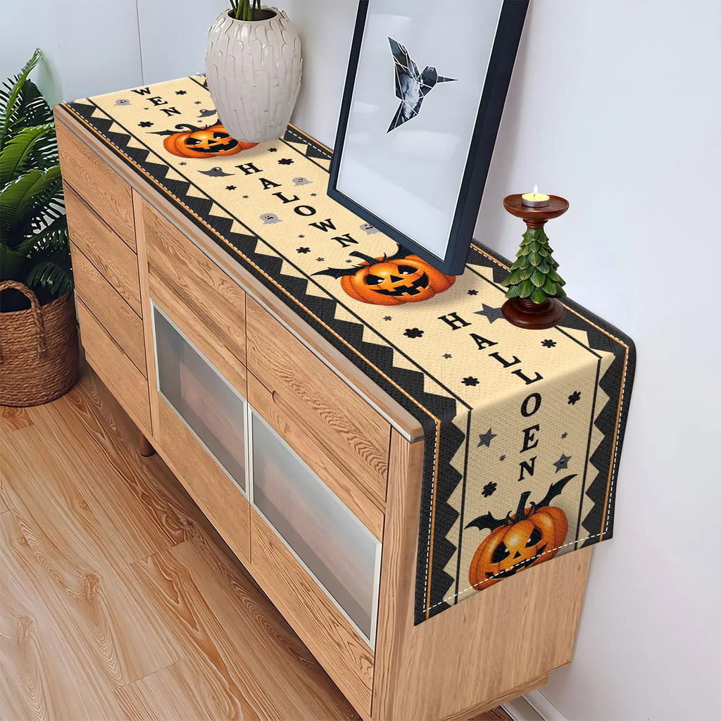 Harvest Fruit Table Runner – Pomegranate & Apple Print Table Runner PLUSH