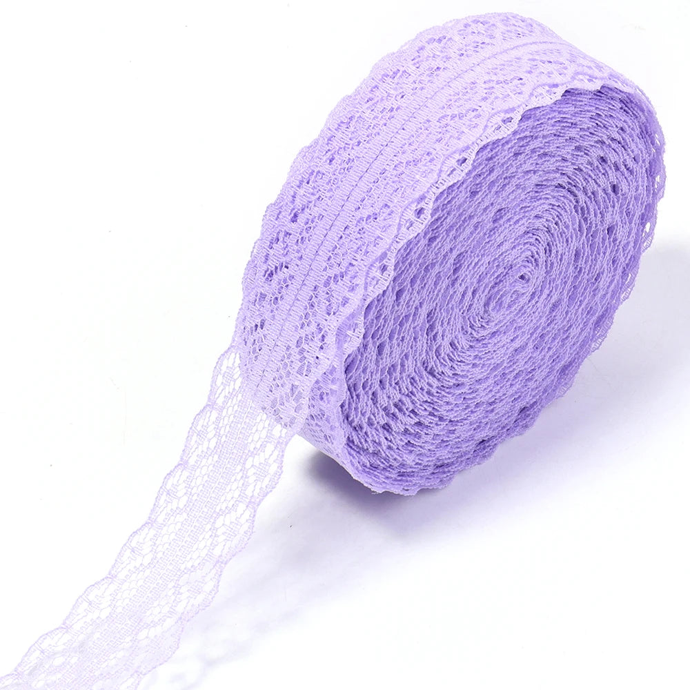 20 Yards 28mm Lace Ribbon – DIY Chokers, Bows & Sewing Trim Lace Ribbon Trim PLUSH light purple