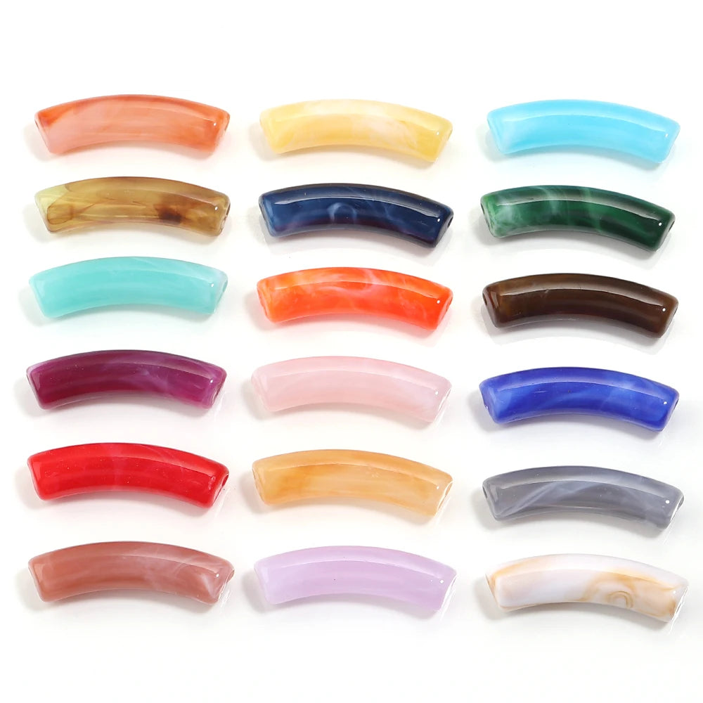 30pcs Curved Cloud Acrylic Spacer Beads – DIY Jewelry Making Acrylic Spacer Beads PLUSH