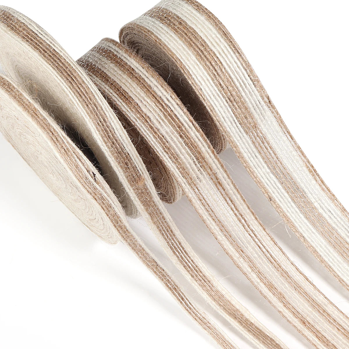Natural Jute Burlap Ribbon White Edge Twine – 1–10m Cord Burlap Craft Ribbon PLUSH