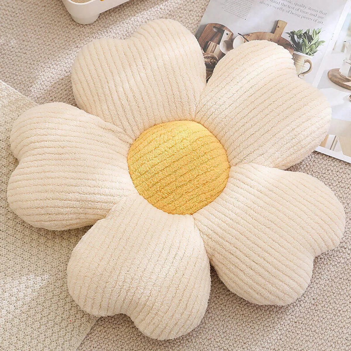 Petal Throw Pillow 40cm Colorful Flower Plush Cushion Decor Decorative Throw Pillow PLUSH