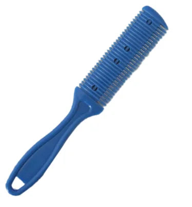 Hair Cutting Razor Comb – Thinning & DIY Styling Tool Hair Cutting Comb PLUSH Blue