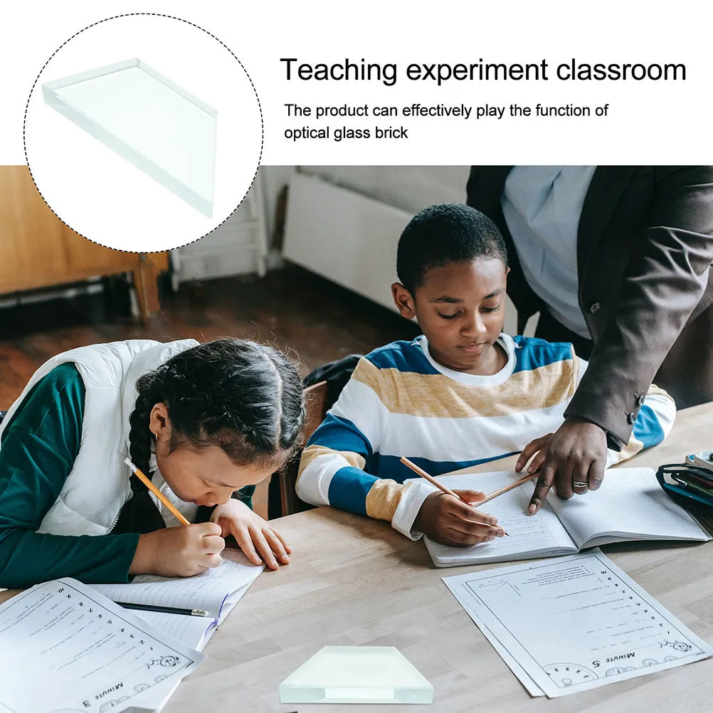 2pcs Trapezoidal Optical Glass Bricks – Physics Lab Experiment Physics Lab Equipment PLUSH