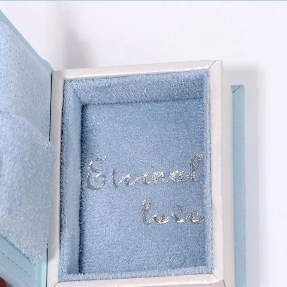 Book Shape Flip Lid Ring Box – Jewelry & Earring Display Case Jewelry Display Box PLUSH