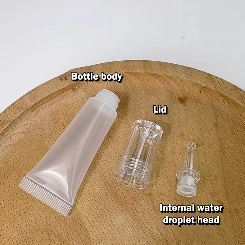 2PCS Refillable Cosmetic Soft Tubes 10/15ml Dropper Bottles Cosmetic Travel Tubes PLUSH