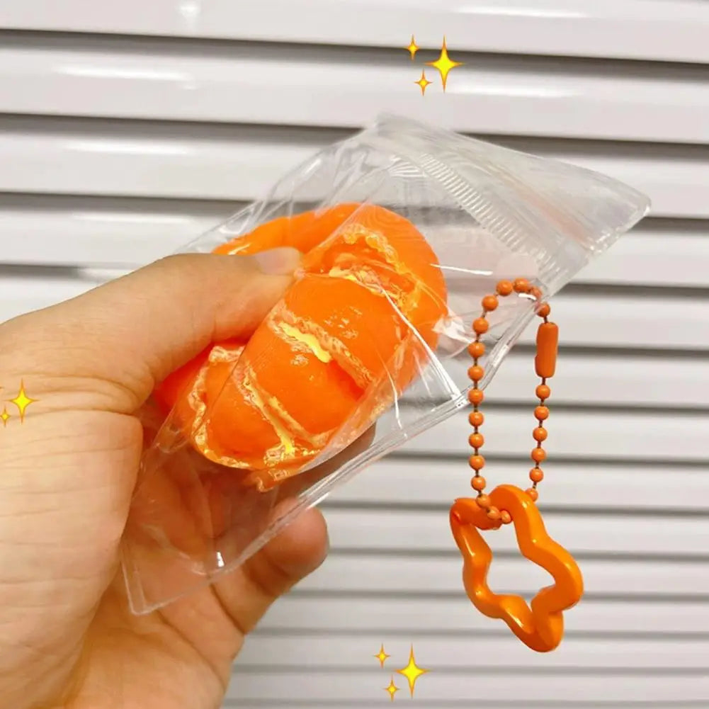 Peeled Orange Squeeze Fidget Toy Ball – Slow Rebound & Sound Fidget Squeeze Toy PLUSH