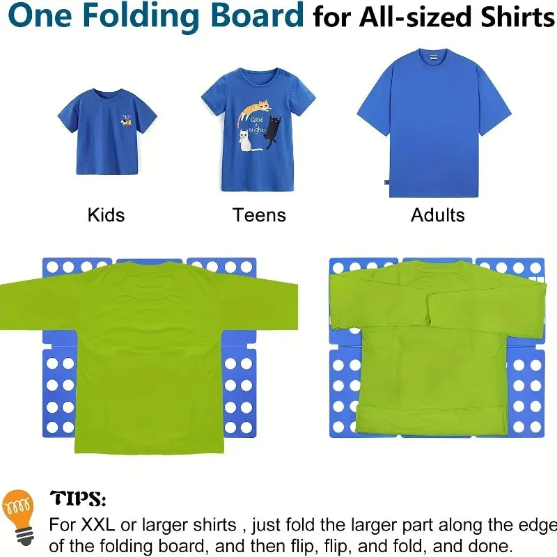 Plastic Shirt Folding Board – T-Shirt Organizer for Home & Travel Shirt Folding Board PLUSH
