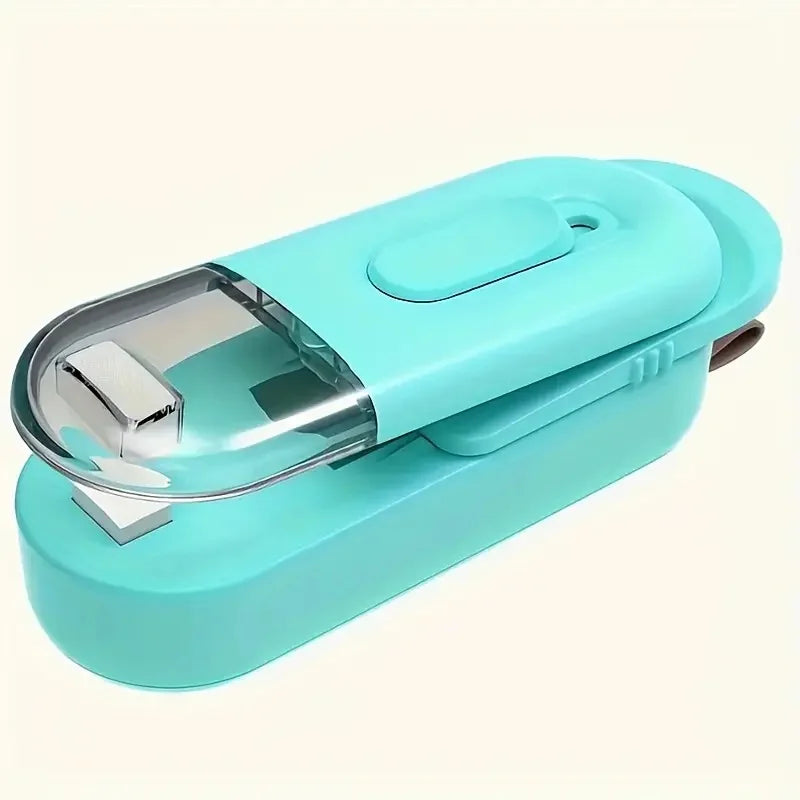 Mini Plastic Bag Sealer Machine – Food & Snack Storage Bag Sealing Machine PLUSH SKY BLUE