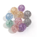 Crackle Glitter Round Acrylic Spacer Beads – Multicolor DIY Acrylic Spacer Beads PLUSH 16mm x 10pcs